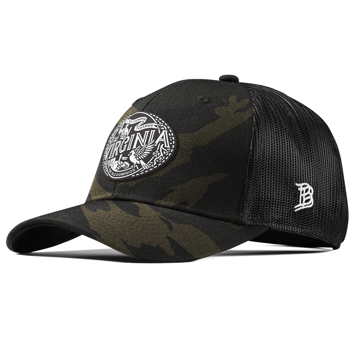 Virginia Traveler Curved Trucker Midnight Camo