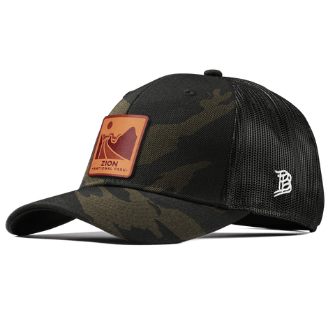 Zion National Park Curved Trucker Midnight Camo