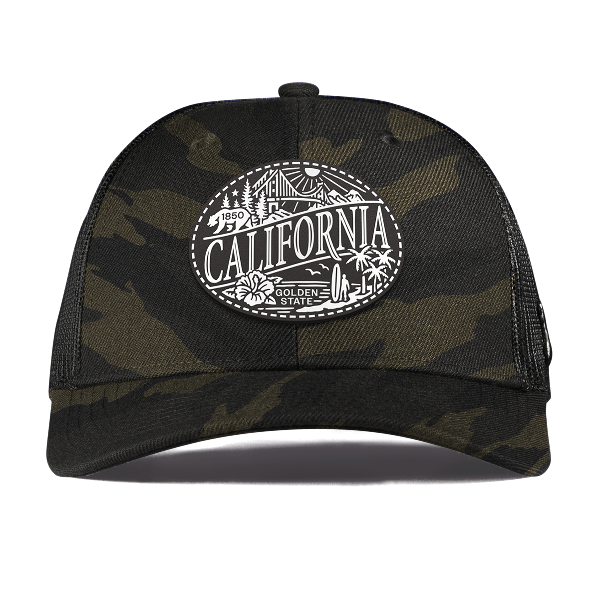 California Traveler Curved Trucker Midnight Camo