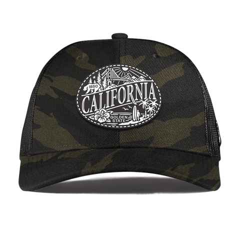 California Traveler Curved Trucker Midnight Camo