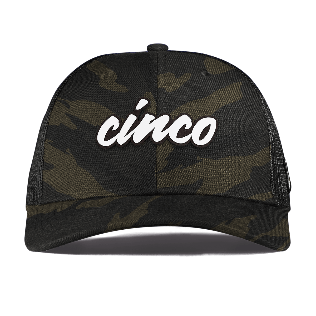 Cinco Script Curved Trucker Midnight Camo