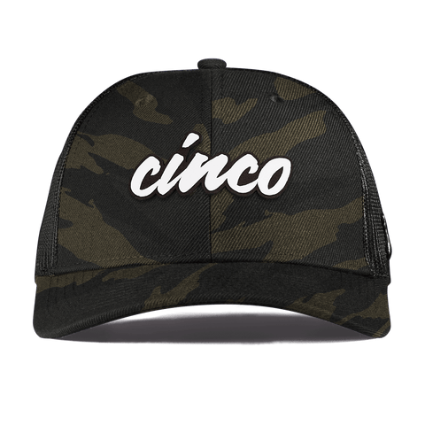 Cinco Script Curved Trucker Midnight Camo