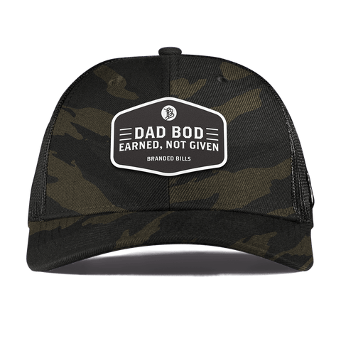 Dad Bod Curved Trucker Midnight Camo