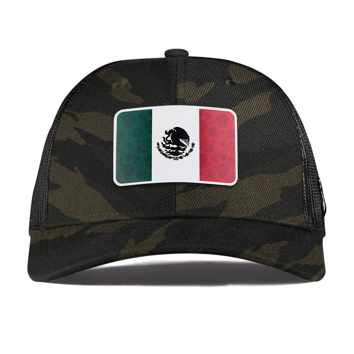Fiesta Flag Curved Trucker Midnight Camo