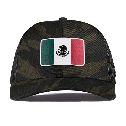 Fiesta Flag Curved Trucker Midnight Camo