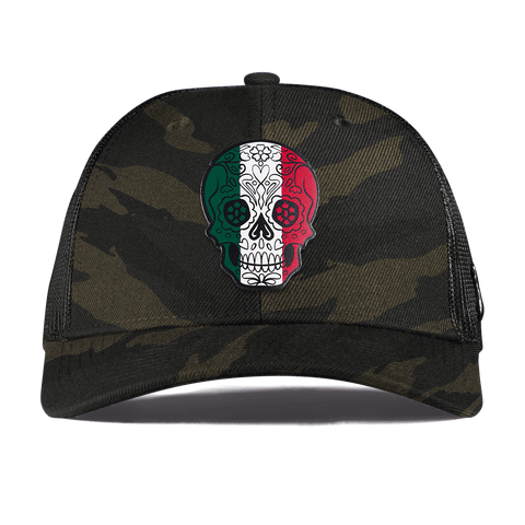 Fiesta Sugar Skull Curved Trucker Midnight Camo