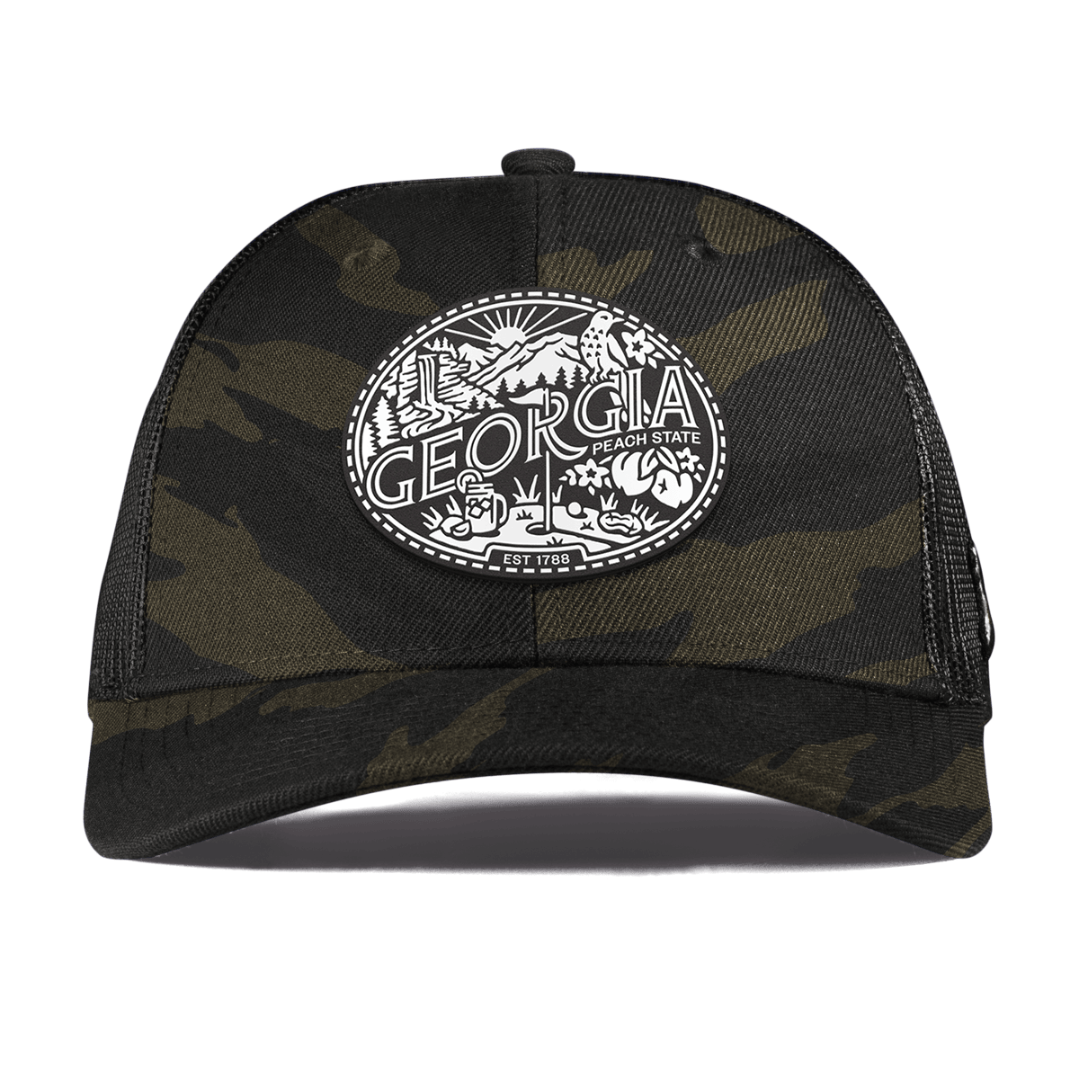 Georgia Traveler Curved Trucker Midnight Camo