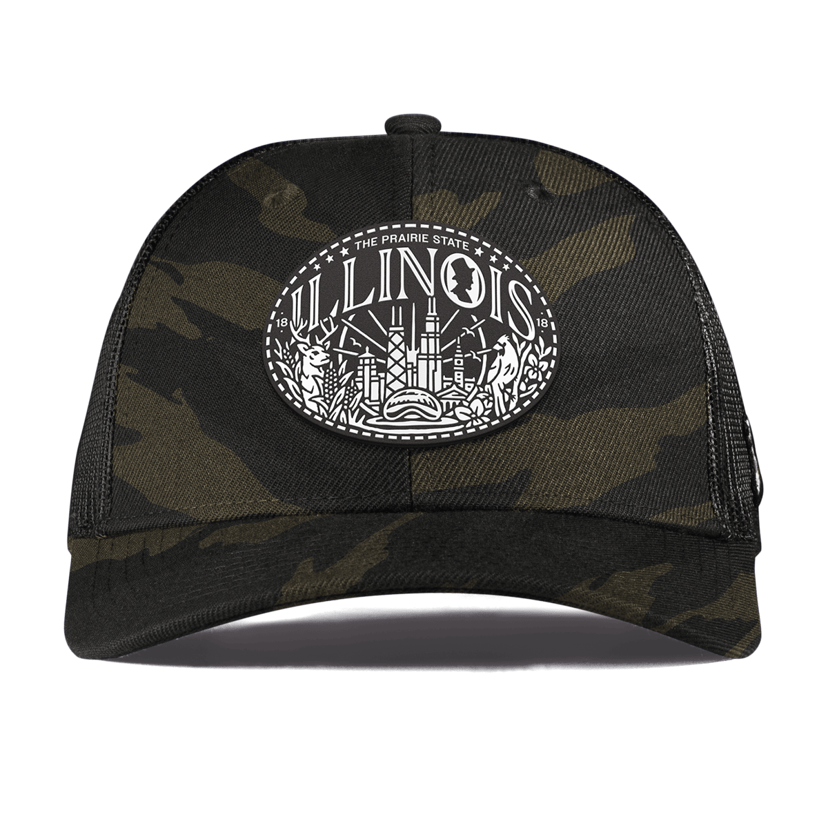 Illinois Traveler Curved Trucker Midnight Camo