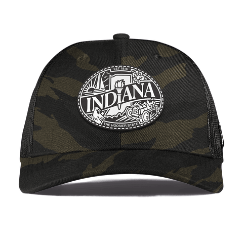 Indiana Traveler Curved Trucker Midnight Camo