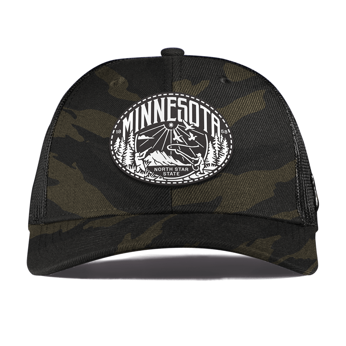 Minnesota Traveler Curved Trucker Midnight Camo