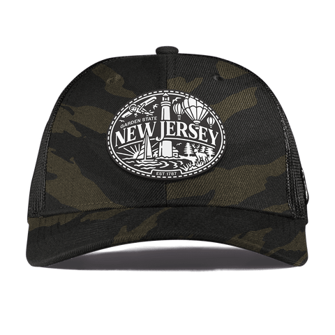 New Jersey Traveler Curved Trucker Midnight Camo