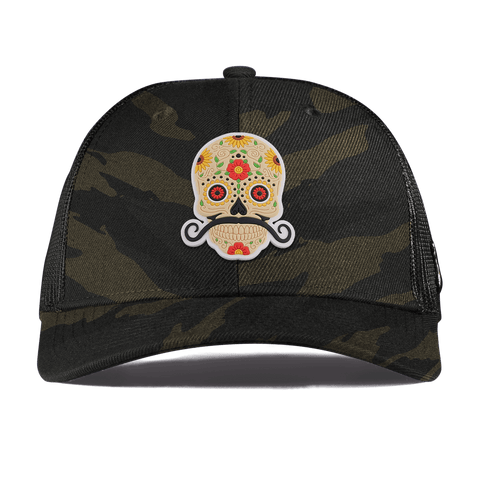 Sombrero Skull PVC Curved Trucker Midnight Camo