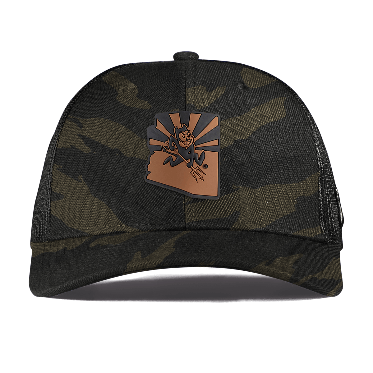 Arizona State University "Sun Devil State" Curved Trucker Midnight Camo
