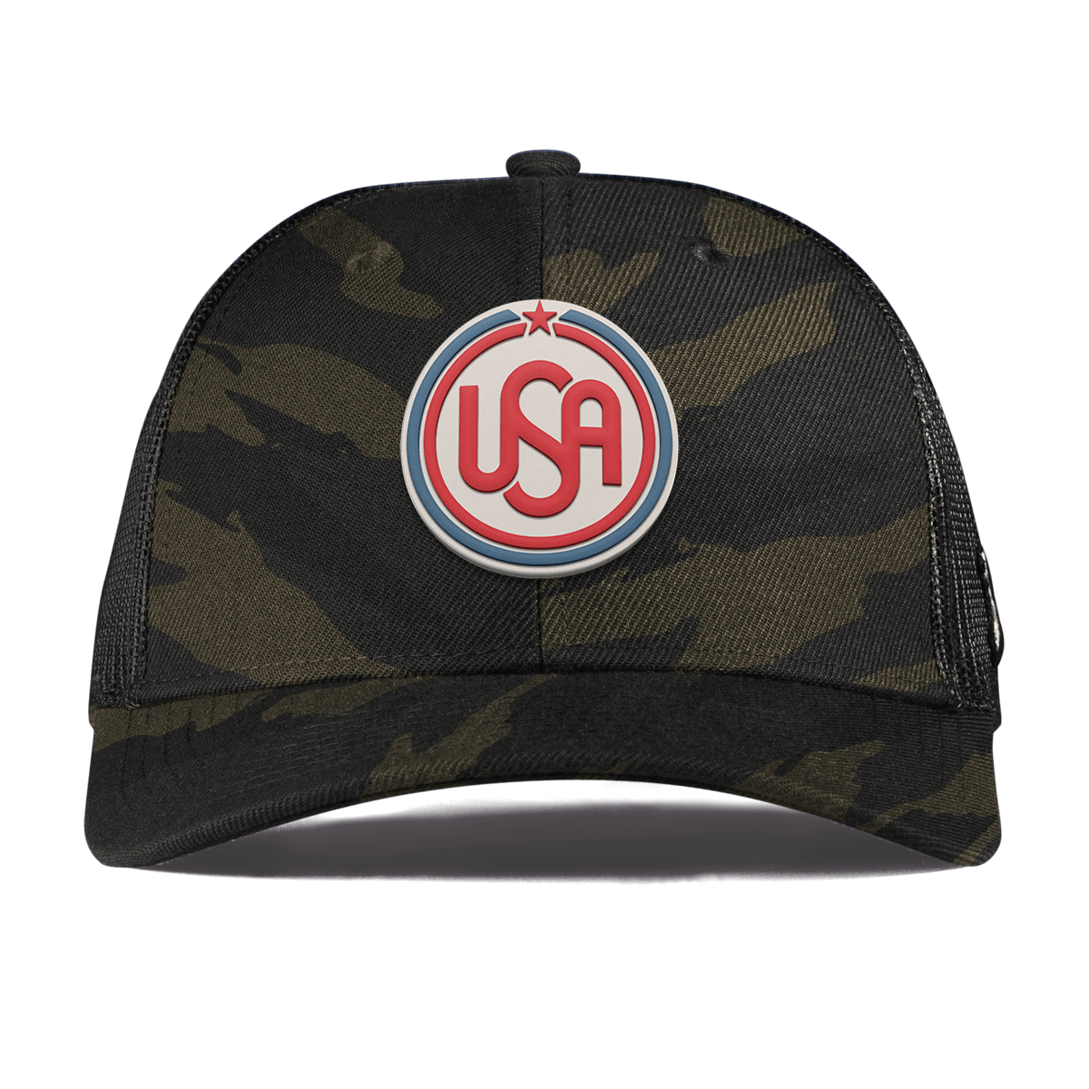 USA Icon Curved Trucker Midnight Camo