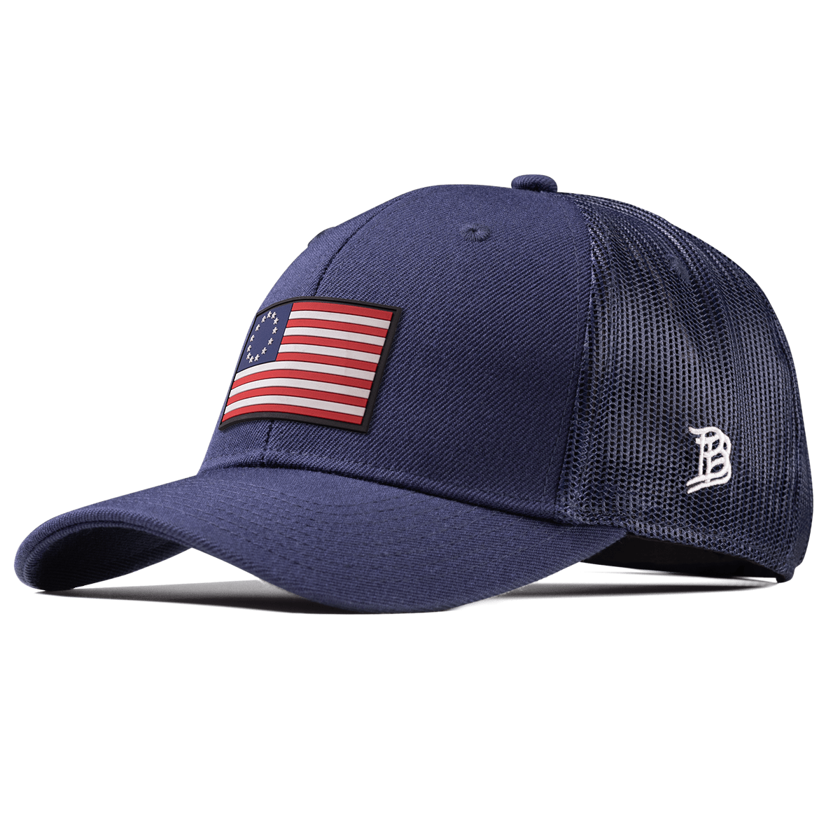 1776 PVC Curved Trucker Navy