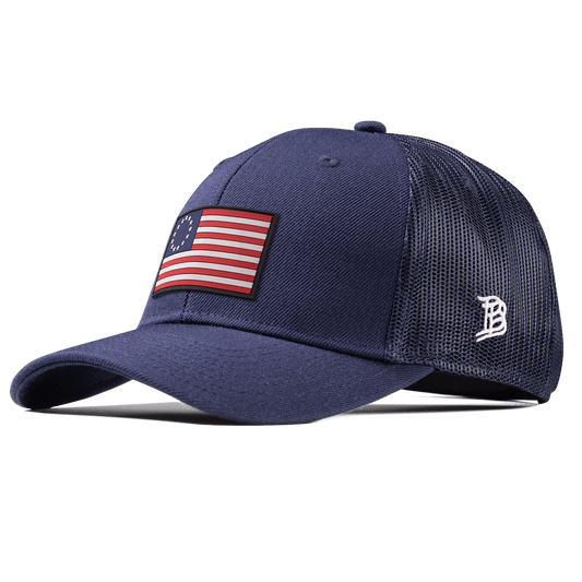 1776 PVC Curved Trucker Navy