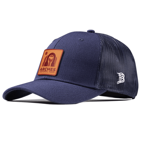 Arches National Park Curved Trucker Navy