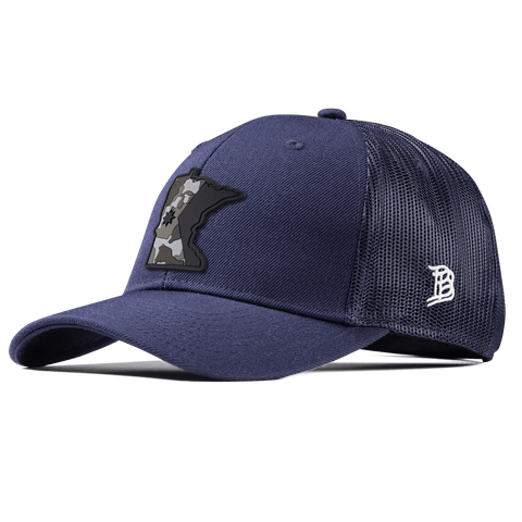 Minnesota Camo Curved Trucker Navy