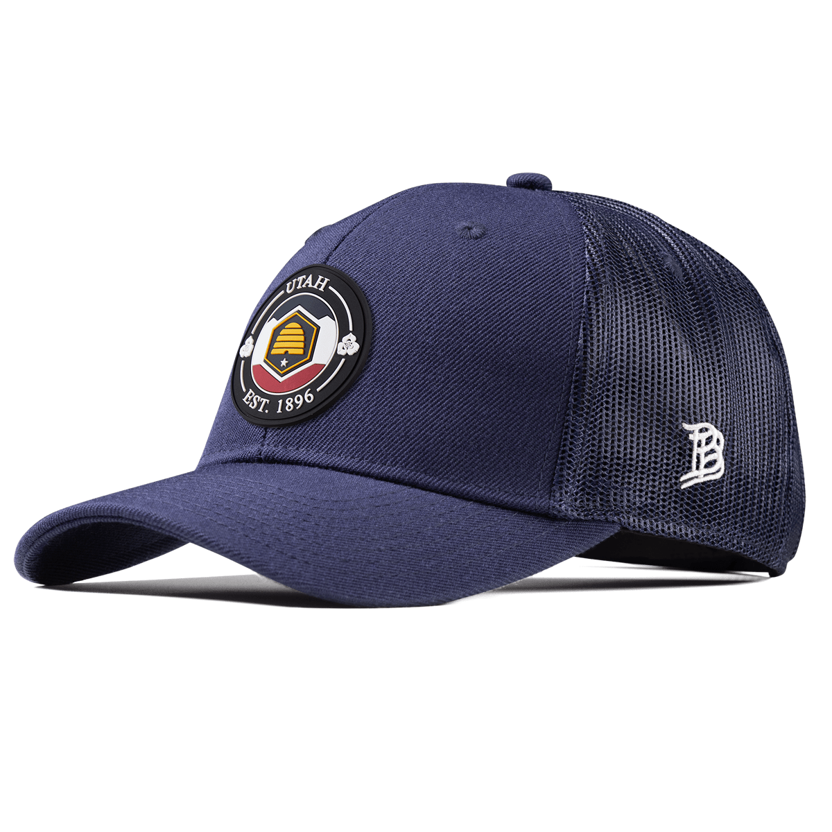 Utah Compass Curved Trucker Navy 