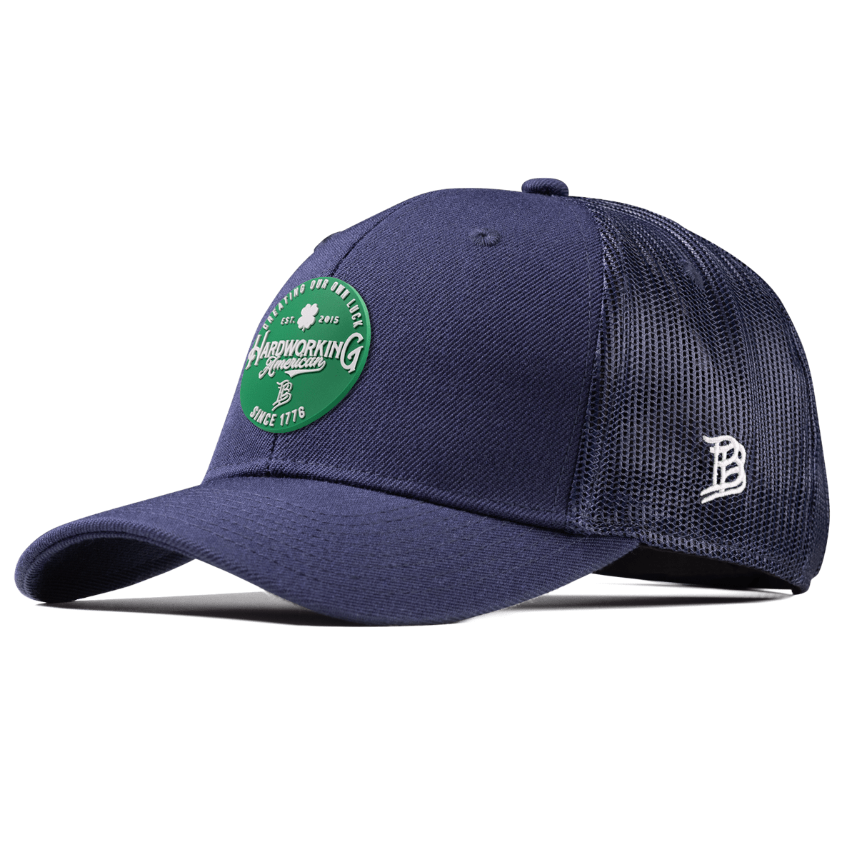Get The Green Curved Trucker Navy