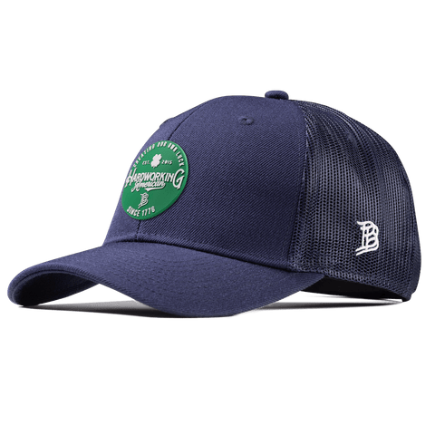 Get The Green Curved Trucker Navy