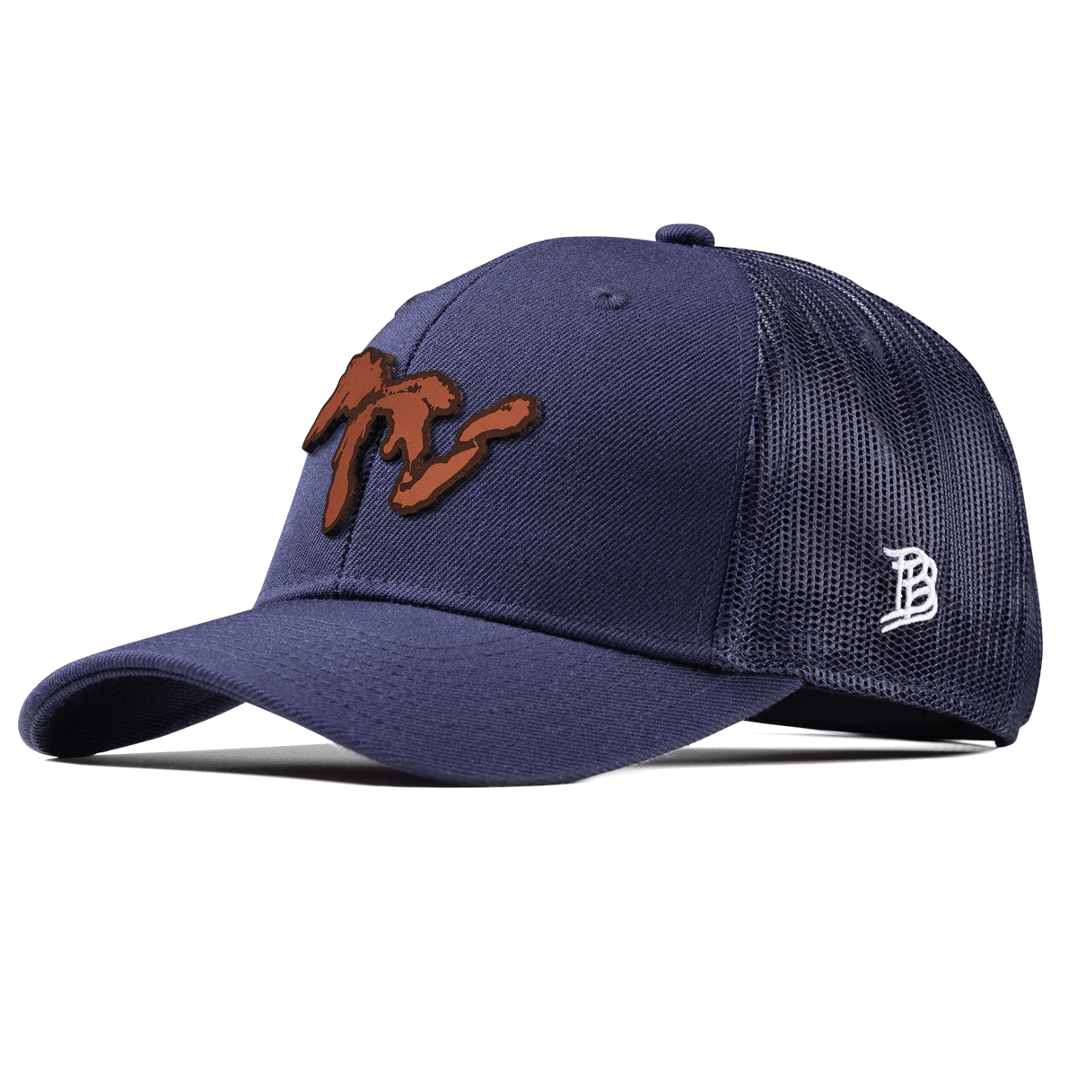 The Great Lakes Curved Trucker Navy