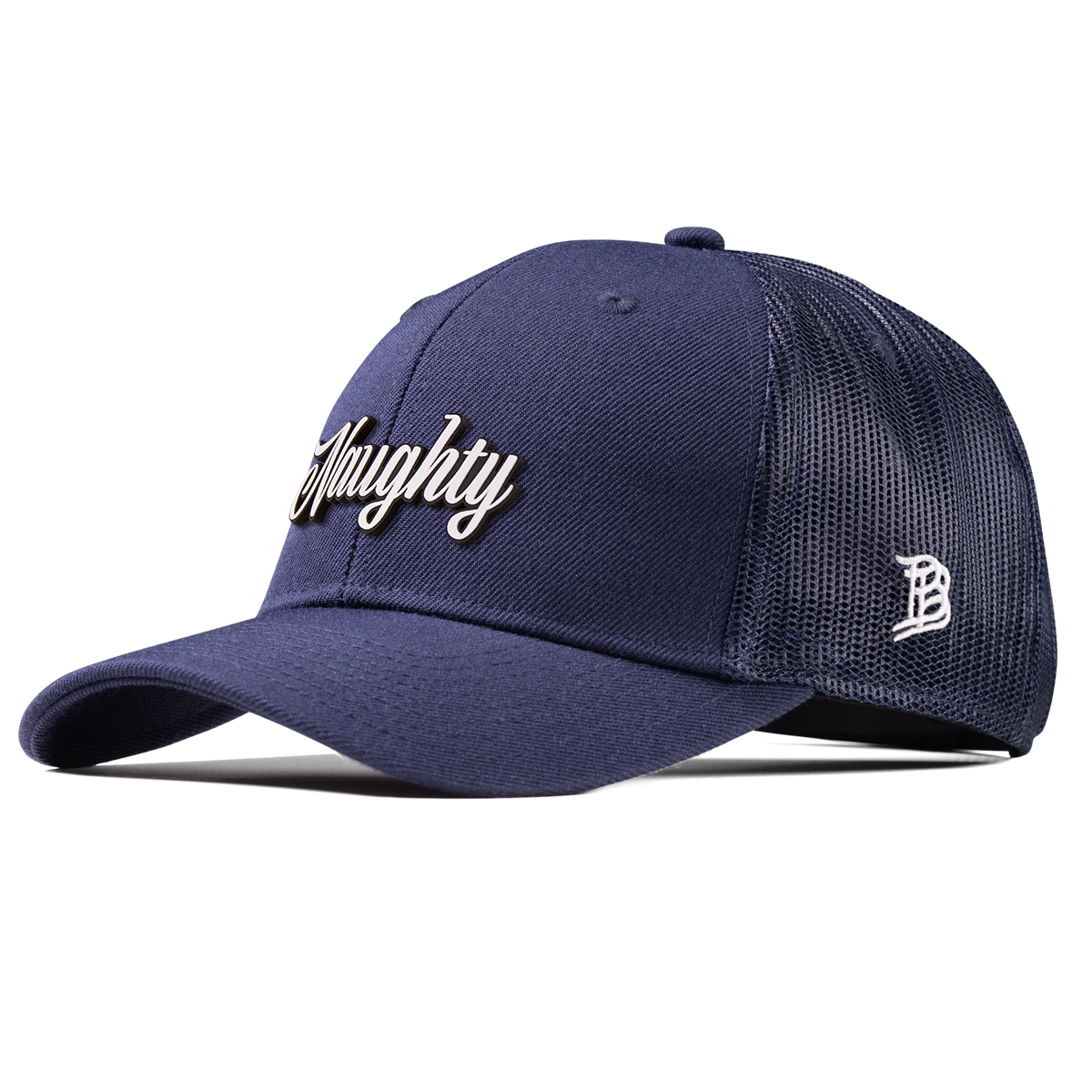 Naughty Curved Trucker Navy