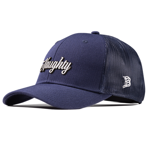 Naughty Curved Trucker Navy