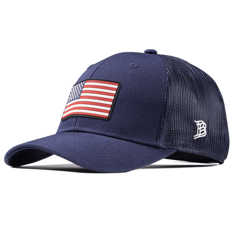 Old Glory PVC Curved Trucker Navy