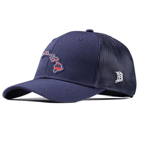 Hawaii Patriot Series Curved Trucker Navy