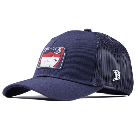 Kansas Patriot Series Curved Trucker Navy