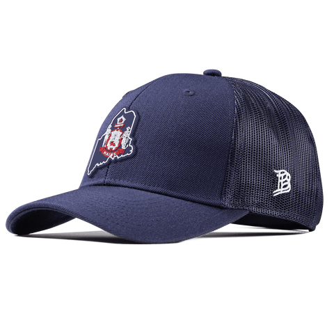 Maine Patriot Series Curved Trucker Navy