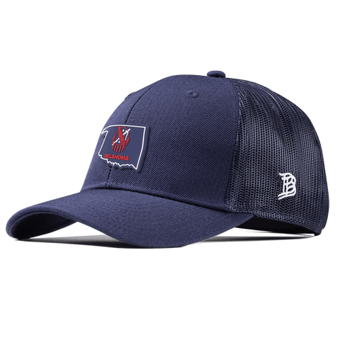 Oklahoma Patriot Series Curved Trucker Navy