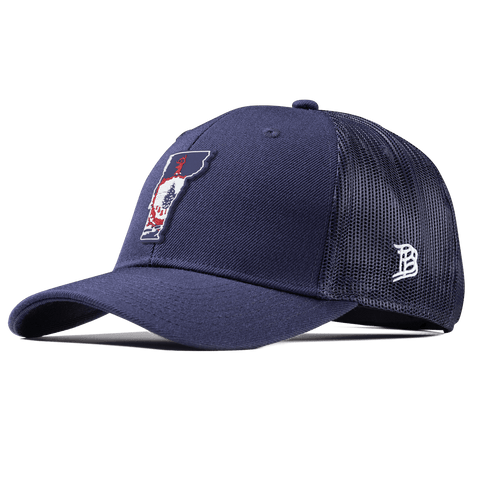 Vermont Patriot Series Curved Trucker Navy