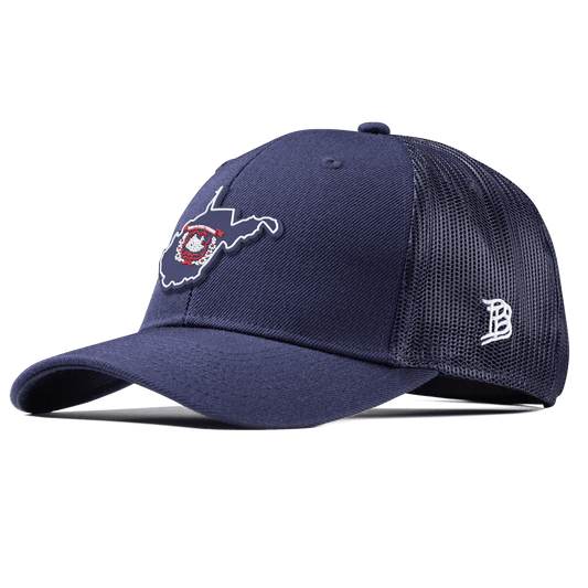 West Virginia Patriot Series Curved Trucker Navy