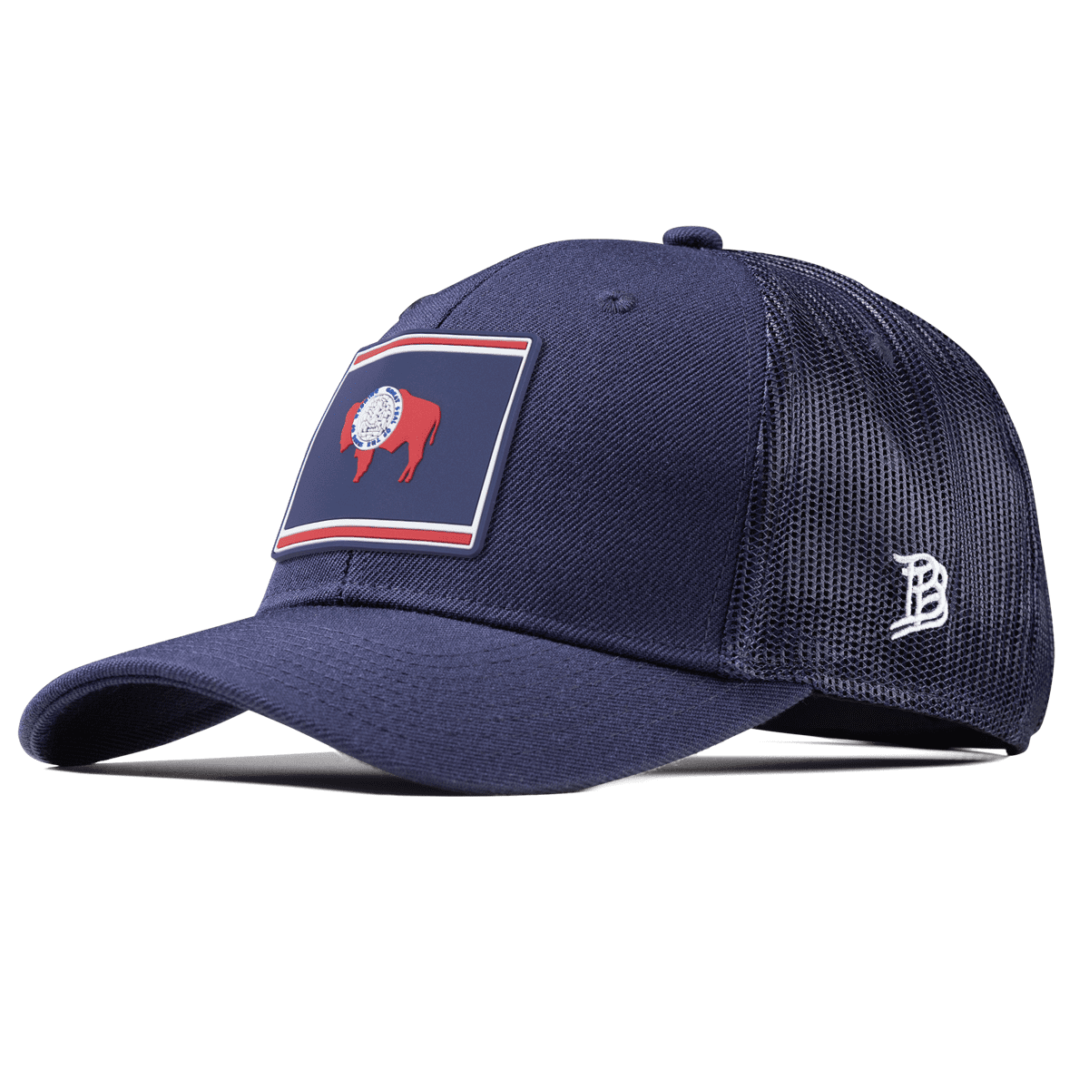 Wyoming Patriot Series Curved Trucker Navy