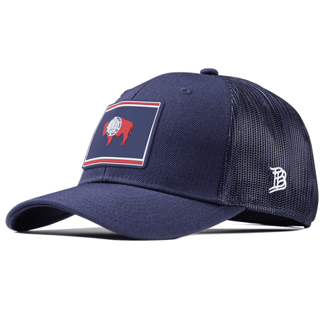 Wyoming Patriot Series Curved Trucker Navy