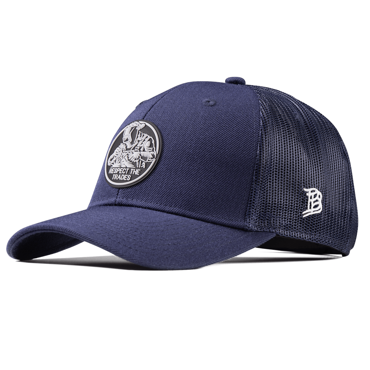 Respect The Trades Welder Curved Trucker navy