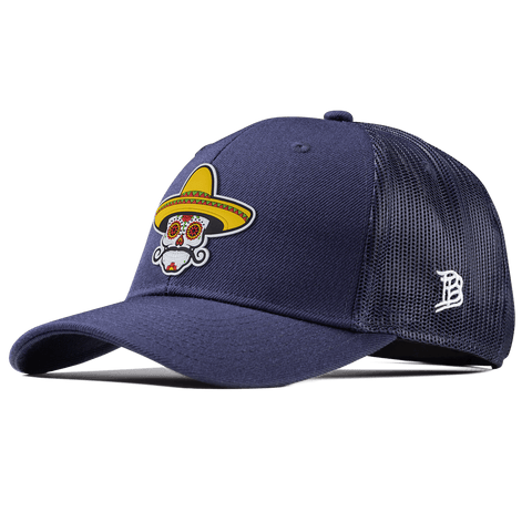 Sombrero Skull PVC Curved Trucker Navy