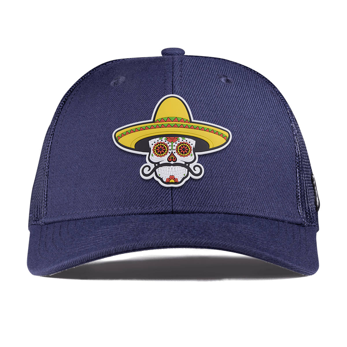Sombrero Skull PVC Curved Trucker Navy