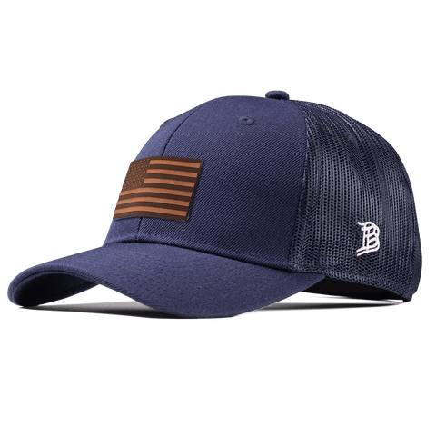 Old Glory Curved Trucker Navy