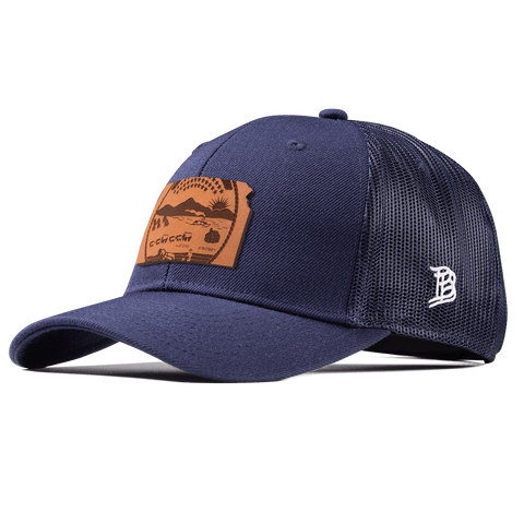 Kansas 34 Curved Trucker Navy