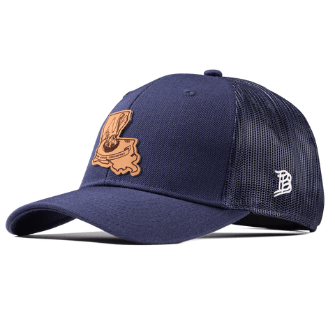 Louisiana 18 Curved Trucker Navy