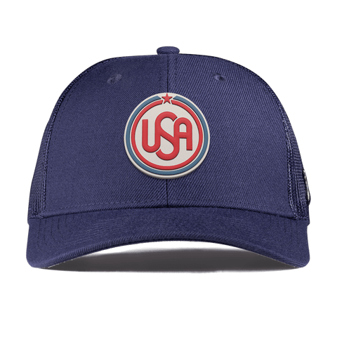 USA Icon Curved Trucker Navy