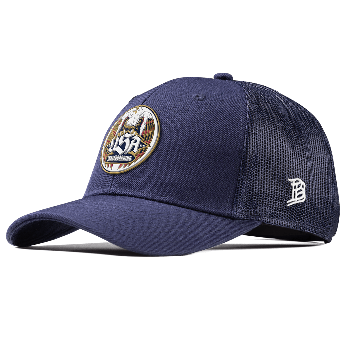 USA Skateboarding Eagle Curved Trucker Navy
