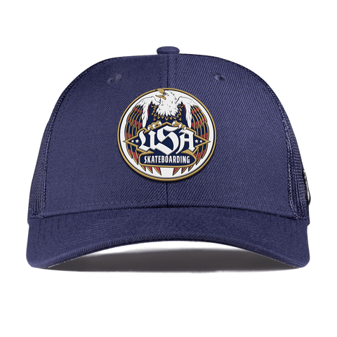 USA Skateboarding Eagle Curved Trucker Navy