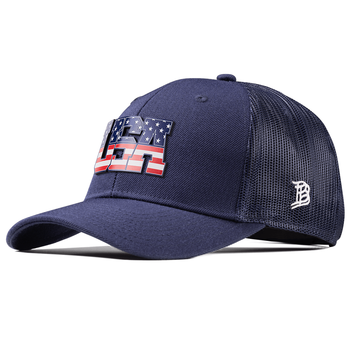 USA Tradition Curved Trucker Navy