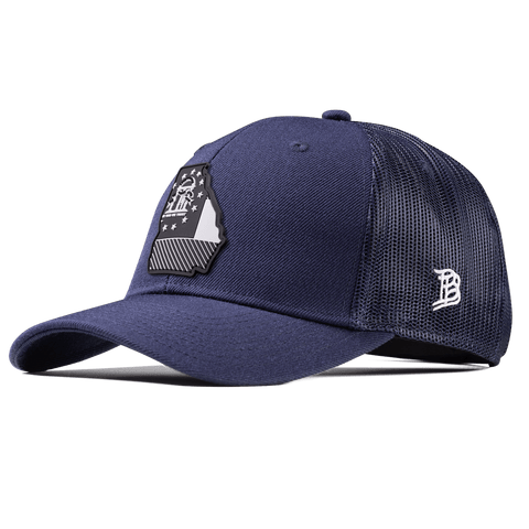 Georgia Vintage Curved Trucker  Navy