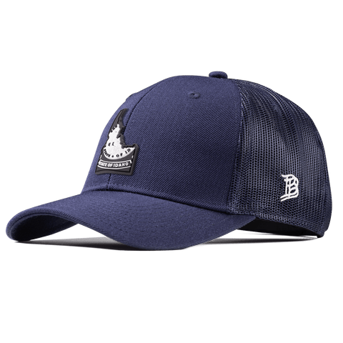 Idaho Vintage Curved Trucker  Navy