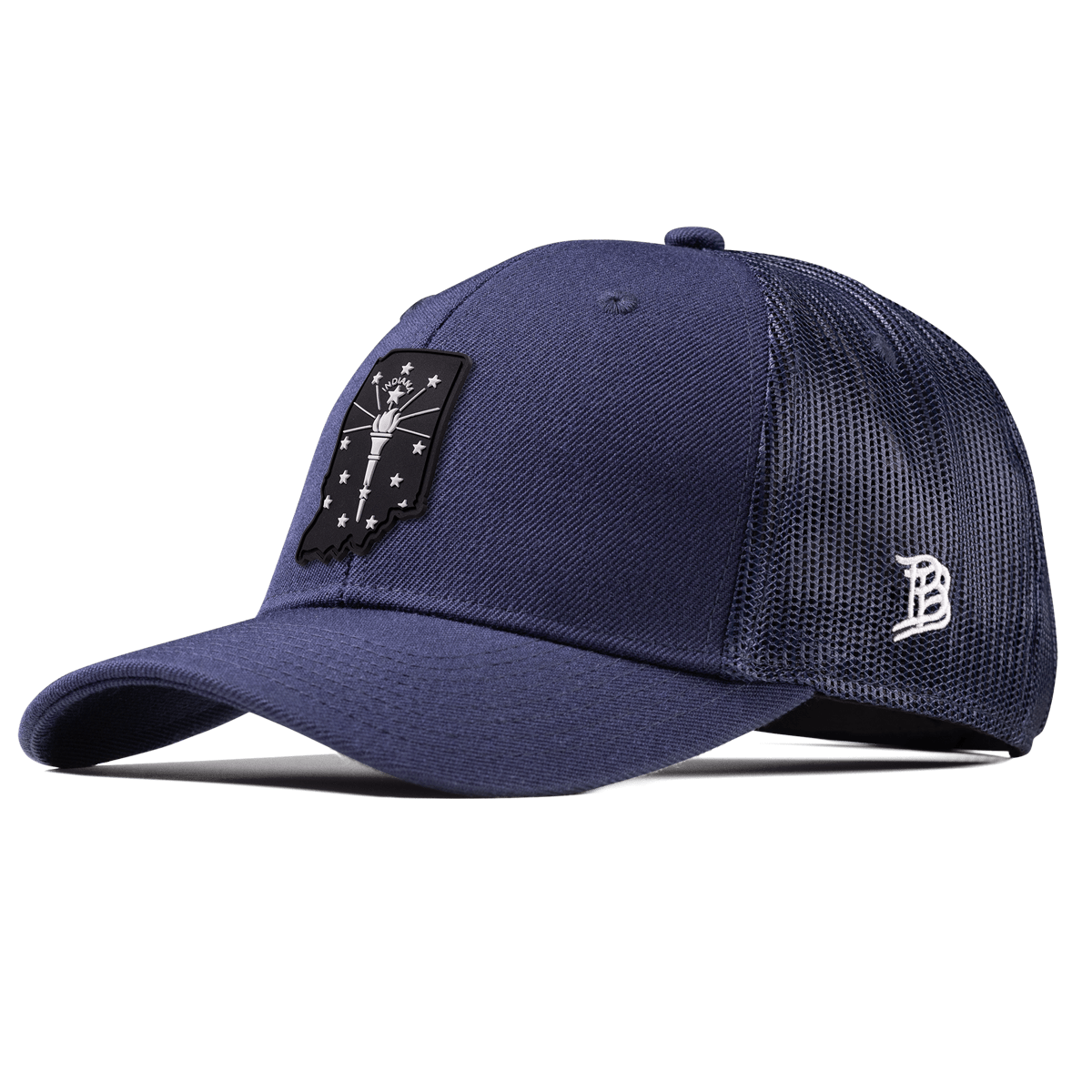 Indiana Vintage Curved Trucker  Navy